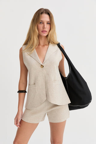 Chelsea Jacquard Knit Vest and Shorts Set