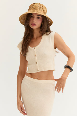 Mila Pebbled Knit Maxi Skirt Set