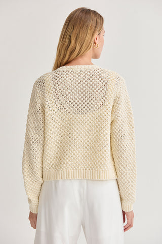 Brielle Basket Weave Knit Cardigan Tank Set