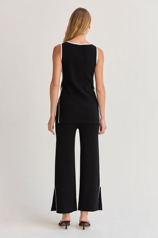 Lenny Contrast Pop Sweater Knit Two Piece Set