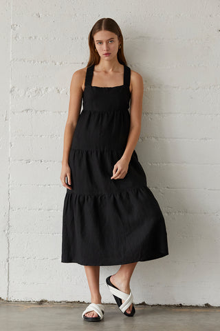 Delilah Linen-blend Midi Dress
