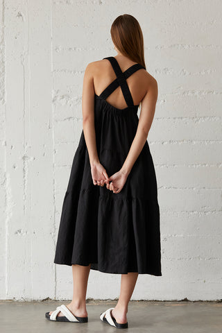 Delilah Linen-blend Midi Dress