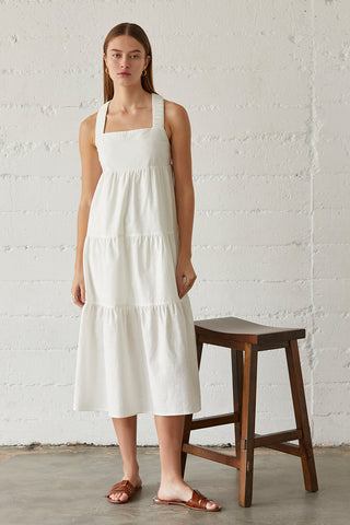 Delilah Linen-blend Midi Dress