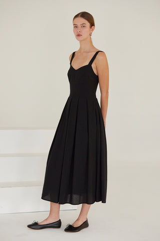 Marina Bustier Dress - BLACK
