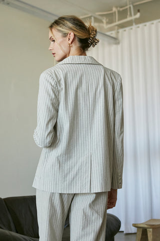Riley Cotton Stripe Blazer