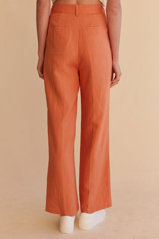 Wide-leg Pants - Orange - Ladies