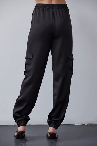 Brooklyn Satin Cargo Joggers