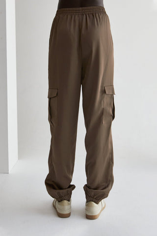 Brooklyn Satin Cargo Joggers