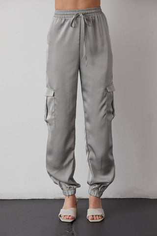Brooklyn Satin Cargo Joggers