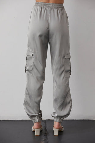 Brooklyn Satin Cargo Joggers