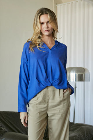 Kammy Linen-blend Blouse