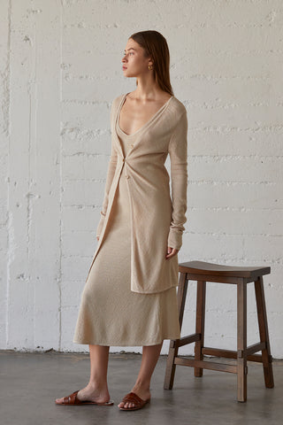 Siena Pebbled Long Cardigan