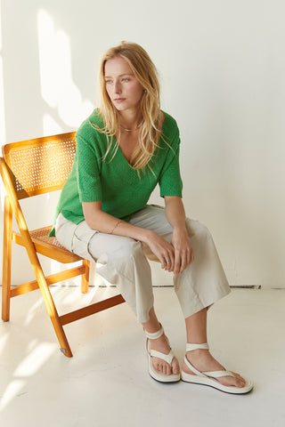 Raya Pebbled Knit Top
