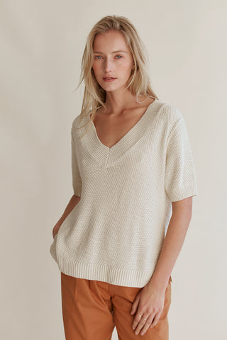 Raya Pebbled Knit Top