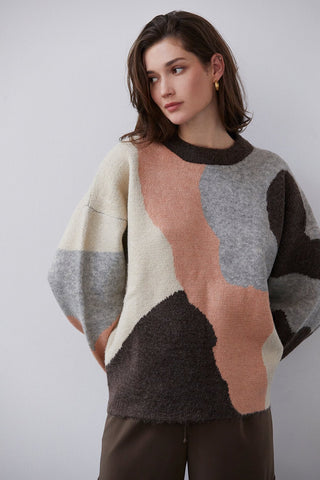 Chrissy Color Block Sweater